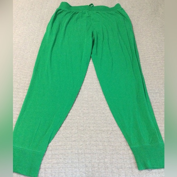 Polo Ralph Lauren Green Logo Jersey Sleep Joggers Size L w/Factory Defect - Picture 5 of 9